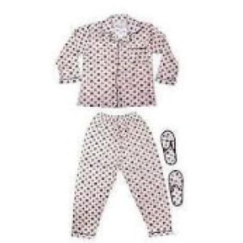Unisex Boy Girl Children Night Wear Pajamas Set - White Designed SMALL Each