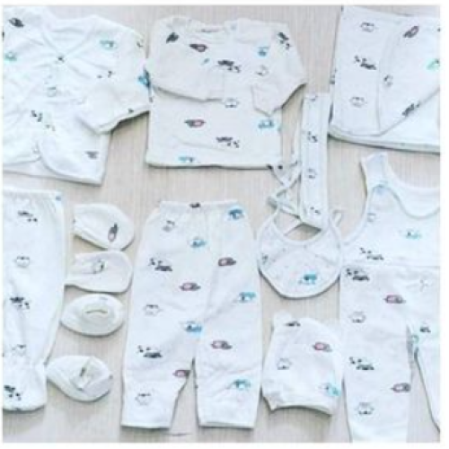 11 PCs In 1 Carton Baby Wear - Multi coloured SMALL EACH