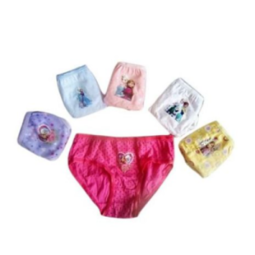 Adorable 6PACK Disney Princess Panties Pure Cotton - Multi-colors SMALL Each