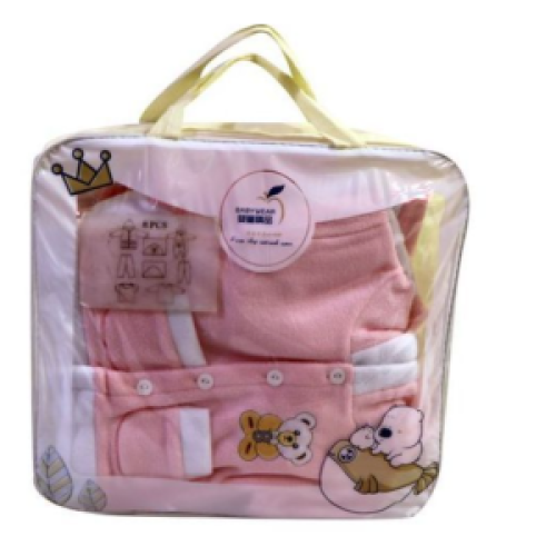 8 Piece Baby Girl Pack - Pink/ White SMALL Each