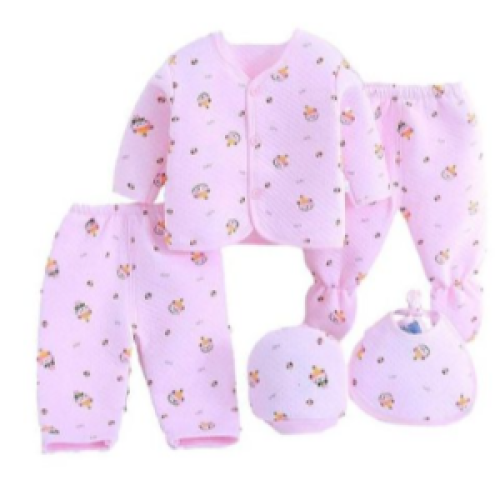Cotton Newborn Five-piece Set - Multiple Designs SMALL Each