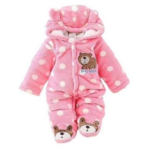 Baby Warm Overalls - Pink SMALL Each