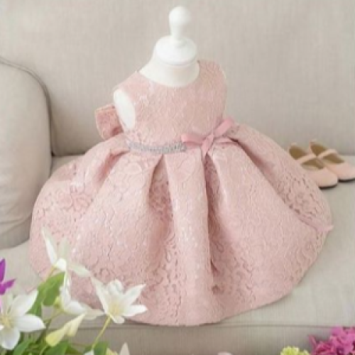 Elegant Kids Dress - Peach SMALL Each