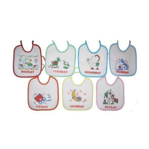 7 Pack Baby Bibs, Waterproof, Washable, - Mult-Colour SAMLL EACH