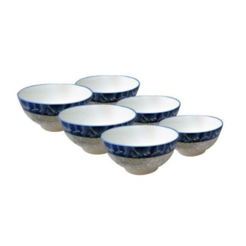 Serving Bowl - Blue,White. 6PCS EACH