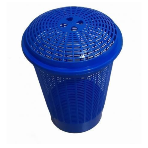 1 Laundry Basket With Cover - Blue Color may vary SMALL EACH