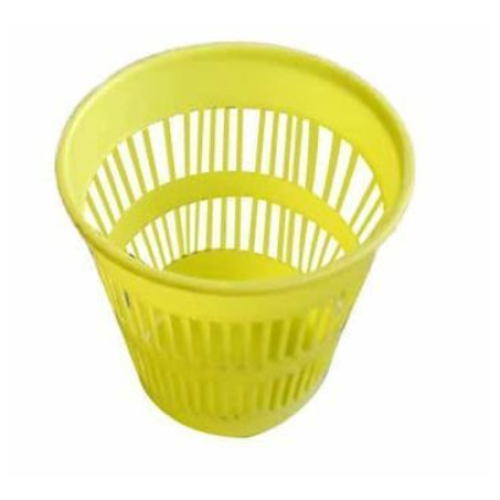 Plastic Waste Paper Basket-Lemon Green SMALL EACH