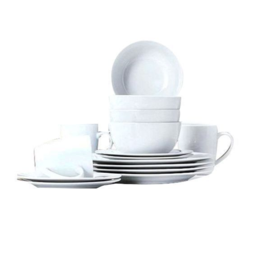 Set Of Ceramic Dinner Plates –White SMALL EACH
