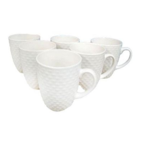 White Lined Serving Soup Bowl - White SMALL EACH