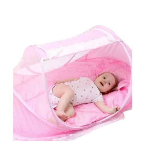 Baby Portable Sleeping Mosquito Net - Pink, White SMALL Each