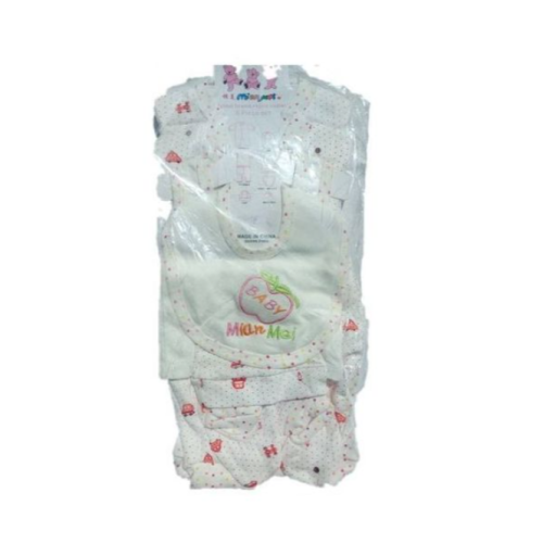 8Pc Striped Baby Pack - White,Pink Multiple Designs SMALL Each