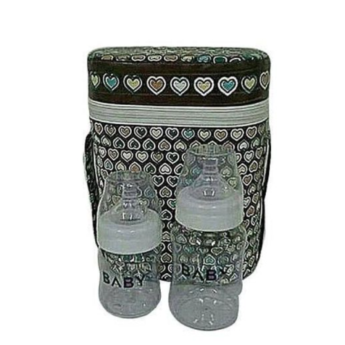 Baby Bottle Warmer With 2 Feeding Bottles - Black SMALL Each