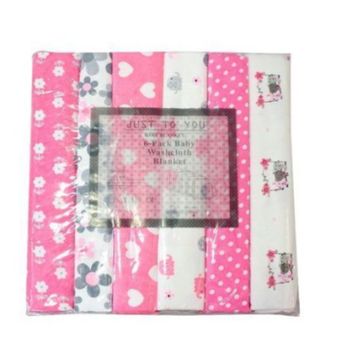 6pc Baby Shawl Receiver Sheets Multi Colour SMALL Each