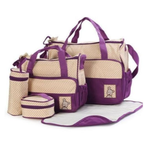 5 Piece Diaper Bag - Purple SMALL Each
