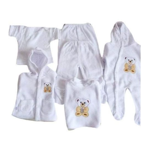 8Pcs Cotton Wear Baby Pack - White SMALL Each