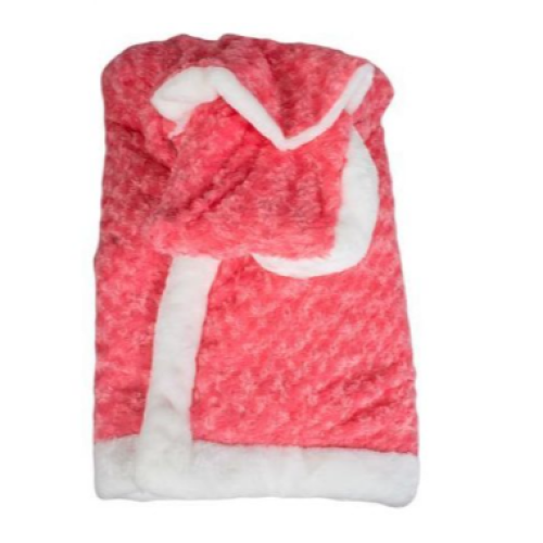 Baby Shawl Receiver Blanket - Pink , White SMALL Each