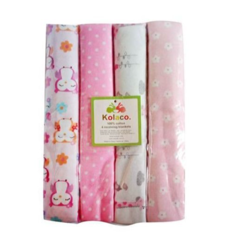 4Pcs/Cotton New Born Baby Receiving Bed Sheets SMALL Each