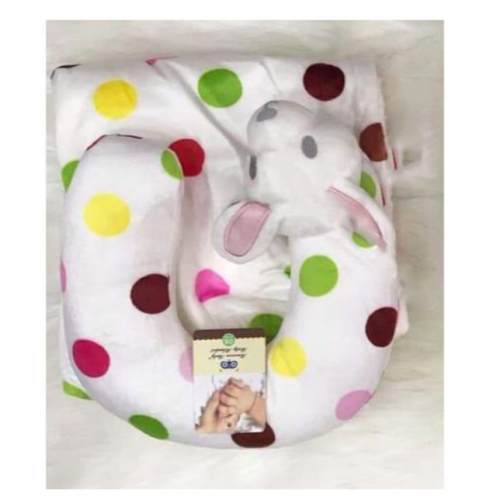 Baby Receiver With Feeding Pillow - Pink, White multi design SMALL Each