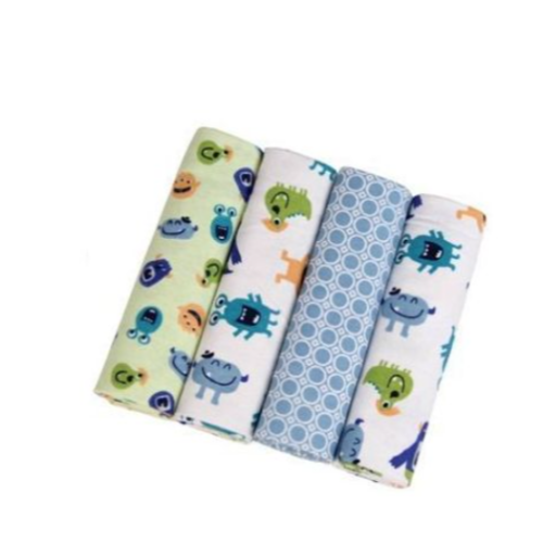 4 Pack Baby Receiving Sheets, Multicolor SMALL Each