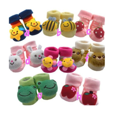 A Dozen Animal Cotton Soft Baby Socks - Multi Color SMALL EACH
