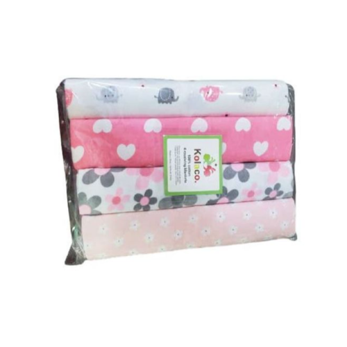 4Pack Baby Bed Sheets - Multicolour SMALL EACH