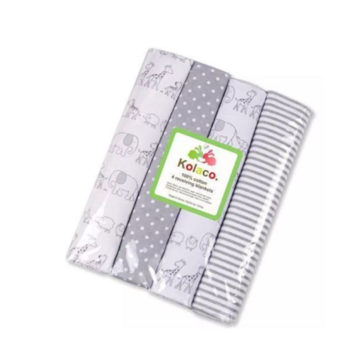 4 pack receiving blankets Multi colored SMALL EACH